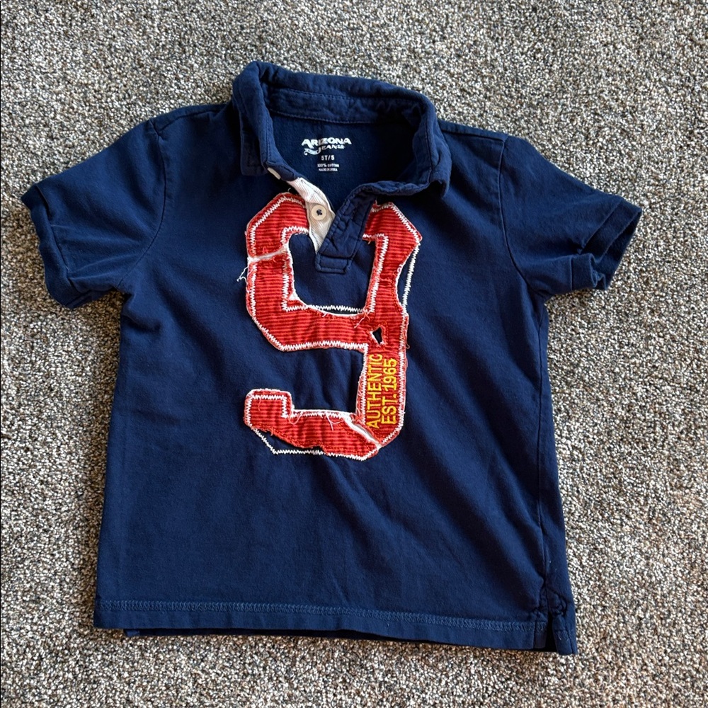 Arizona Jean Co Navy Blue Short Sleeve Polo Shirt
